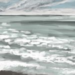 Danny Mooney 'Bright sun, big waves, 1/10/16' iPad painting #APAD