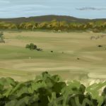 Danny Mooney 'Cattle, 10/10/16' iPad painting #APAD
