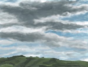 Danny Mooney 'Clouds, 9/10/16' iPad painting #APAD
