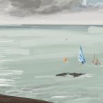 Danny Mooney 'Rounding a buoy, 23/10/16' iPad painting #APAD