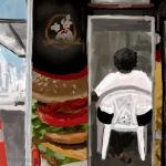 Danny Mooney 'Burger van, 21.11.16' iPad painting #APAD