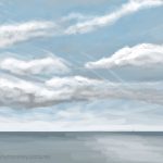 Danny Mooney 'Calm grey sea, 16/11/2016' iPad painting #APAD