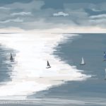 Danny Mooney 'Sunday sail, 6/11/16' iPad painting #APAD