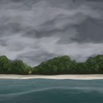 Danny Mooney 'Swimming back to shore, 24.11.16' iPad painting #APAD