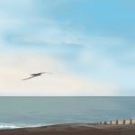 Danny Mooney 'Calm gull, 30/12/16' iPad painting #APAD