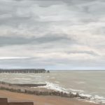 Danny Mooney 'Pier, beach and breakers, 25/12/16' iPad painting #APAD