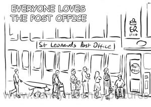 Danny Mooney 'Everyone Loves the Post Office, 9/3/17' iPad painting #APAD