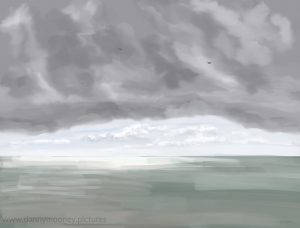 Danny Mooney 'Rolling clouds, 1/5/17' iPad painting #APAD