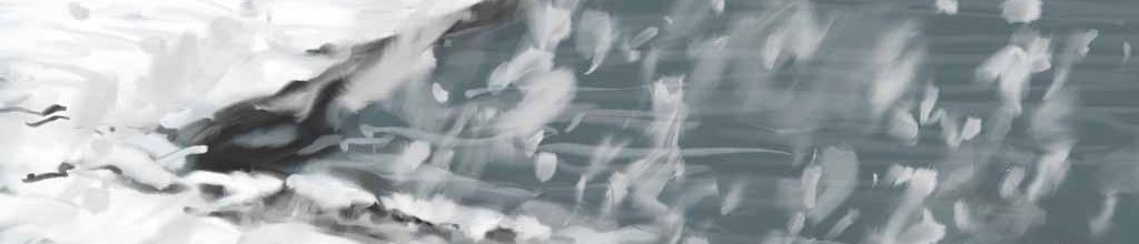 Danny Mooney 'Snow, 27:2:18', iPad painting #APAD