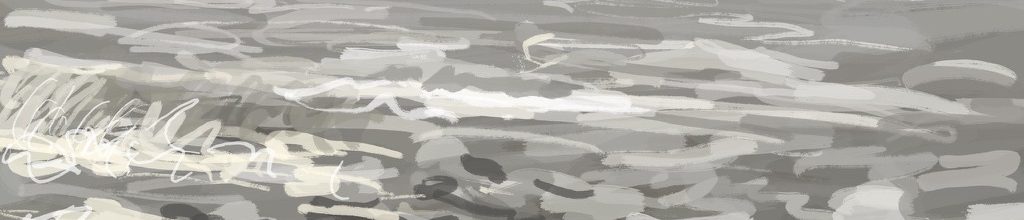 Danny Mooney 'Very rough sea, 7/1/2023', iPad painting #APAD