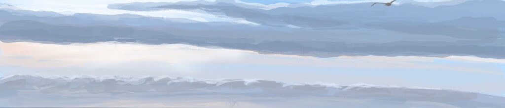 Danny Mooney 'Cold calm sea, 1/1/2026', iPad painting #APAD